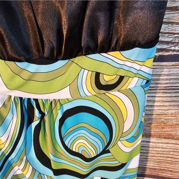 Miss Bisou top women's medium sleeveless multicolored pre-owned - Picture 4 of 5